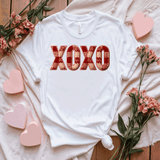 Comfort Colors® XOXO Checkered faux Embroidery Stitch 3d Embossed Valentines Day Shirts, LOVE Heart Faux Embroidery sweatshirts, LOVE Faux Yarn Trending, Faux YARN Shirts, Lovers Gift, MOM gift, Yarn Sweetheart Day