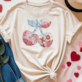 Comfort Colors® Cherries Faux Yarn, 3d Embossed Valentines Day Shirts, Cherries Faux Embordary sweatshirts, Trending Faux YARN Shirts, Lovers Gift, MOM gift, Latch Hook Sweatheart Day