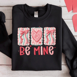 Comfort Colors® Be Mine heart Puff Vinyl, 3d Embossed Valentines Day Shirts, Be Mine sweatshirts, Trending Faux YARN Shirts, Lovers Gift, MOM gift, Latch Hook Sweatheart Day