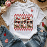 Comfort Colors® Highland Cow Blowing Bubble Faux Yarn, 3d Embossed Valentines Day Shirts, Country Cow Faux Embroidery sweatshirts, Trending Faux YARN Shirts, Lovers Gift, MOM gift, Latch Hook Sweatheart Day (Copy)
