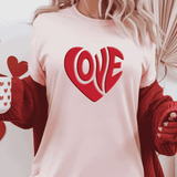 Comfort Colors® LOVE heart Puff Vinyl, 3d Embossed Valentines Day Shirts, LOVE sweatshirts, Trending PUFF Shirts, Lovers Gift, MOM gift, Sweatheart Day