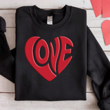 Comfort Colors® LOVE heart Puff Vinyl, 3d Embossed Valentines Day Shirts, LOVE sweatshirts, Trending PUFF Shirts, Lovers Gift, MOM gift, Sweatheart Day
