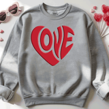 Comfort Colors® LOVE heart Puff Vinyl, 3d Embossed Valentines Day Shirts, LOVE sweatshirts, Trending PUFF Shirts, Lovers Gift, MOM gift, Sweatheart Day