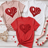 Comfort Colors® LOVE heart Puff Vinyl, 3d Embossed Valentines Day Shirts, LOVE sweatshirts, Trending Faux YARN Shirts, Lovers Gift, MOM gift, Latch Hook Sweatheart Day