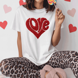 Comfort Colors® LOVE heart Puff Vinyl, 3d Embossed Valentines Day Shirts, LOVE sweatshirts, Trending Faux YARN Shirts, Lovers Gift, MOM gift, Latch Hook Sweatheart Day