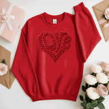 Comfort Colors® LOVE heart Puff Vinyl, 3d Embossed Valentines Day Shirts, LOVE sweatshirts, Trending Faux YARN Shirts, Lovers Gift, MOM gift, Latch Hook Sweatheart Day