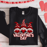 Comfort Colors® Valentine Gnomes Faux Patchwork, 3d Embossed Valentines Day Shirts,  Heart Gnomes Faux Embroidery sweatshirts, Patchwork Gnomes Trending Faux YARN Shirts, Lovers Gift, MOM gift, Latch Hook Sweatheart Day
