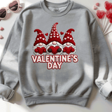 Comfort Colors® Valentine Gnomes Faux Patchwork, 3d Embossed Valentines Day Shirts,  Heart Gnomes Faux Embroidery sweatshirts, Patchwork Gnomes Trending Faux YARN Shirts, Lovers Gift, MOM gift, Latch Hook Sweatheart Day