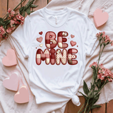 Comfort Colors® Be Mine Faux Patchwork, 3d Embossed Valentines Day Shirts,  Be Mine Faux Embroidery sweatshirts, Patchwork Be Mine Trending Faux YARN Shirts, Lovers Gift, MOM gift, Latch Hook Sweatheart Day