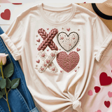 Comfort Colors® XOXO Faux Yarn, 3d Embossed Valentines Day Shirts, XOXO Faux Embroidery sweatshirts, Trending Faux YARN Shirts, Lovers Gift, MOM gift, Latch Hook Sweatheart Day