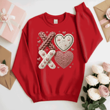 Comfort Colors® XOXO Faux Yarn, 3d Embossed Valentines Day Shirts, XOXO Faux Embroidery sweatshirts, Trending Faux YARN Shirts, Lovers Gift, MOM gift, Latch Hook Sweatheart Day