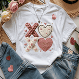 Comfort Colors® XOXO Faux Yarn, 3d Embossed Valentines Day Shirts, XOXO Faux Embroidery sweatshirts, Trending Faux YARN Shirts, Lovers Gift, MOM gift, Latch Hook Sweatheart Day
