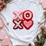 Comfort Colors® LOVED Faux Yarn, 3d Embossed Valentines Day Shirts, XOXO Heart Faux Embroidery sweatshirts, XOXO Faux Yarn Trending, Faux YARN Shirts, Lovers Gift, MOM gift, Yarn Sweetheart Day