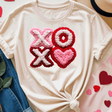 Comfort Colors® LOVED Faux Yarn, 3d Embossed Valentines Day Shirts, XOXO Heart Faux Embroidery sweatshirts, XOXO Faux Yarn Trending, Faux YARN Shirts, Lovers Gift, MOM gift, Yarn Sweetheart Day