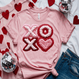 Comfort Colors® LOVED Faux Yarn, 3d Embossed Valentines Day Shirts, XOXO Heart Faux Embroidery sweatshirts, XOXO Faux Yarn Trending, Faux YARN Shirts, Lovers Gift, MOM gift, Yarn Sweetheart Day