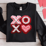 Comfort Colors® LOVED Faux Yarn, 3d Embossed Valentines Day Shirts, XOXO Heart Faux Embroidery sweatshirts, XOXO Faux Yarn Trending, Faux YARN Shirts, Lovers Gift, MOM gift, Yarn Sweetheart Day