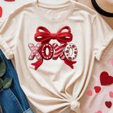 Comfort Colors® XOXO Faux Yarn, 3d Embossed Valentines Day Shirts, Love Faux Embroidery sweatshirts, XOXO Faux Yark Trending, Faux YARN Shirts, Lovers Gift, MOM gift, Yarn Sweetheart Day