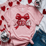Comfort Colors® XOXO Faux Yarn, 3d Embossed Valentines Day Shirts, Love Faux Embroidery sweatshirts, XOXO Faux Yark Trending, Faux YARN Shirts, Lovers Gift, MOM gift, Yarn Sweetheart Day
