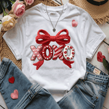 Comfort Colors® XOXO Faux Yarn, 3d Embossed Valentines Day Shirts, Love Faux Embroidery sweatshirts, XOXO Faux Yark Trending, Faux YARN Shirts, Lovers Gift, MOM gift, Yarn Sweetheart Day