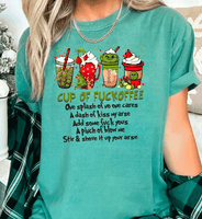 Cup of fuckoffee Grinc Sweatshirt, Grinc Face Sweatshirt, Funny Christmas Shirt, Christmas Coffee Shirt, Xmas Sweatshirt, Christmas Shirt