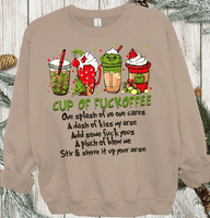 Cup of fuckoffee Grinc Sweatshirt, Grinc Face Sweatshirt, Funny Christmas Shirt, Christmas Coffee Shirt, Xmas Sweatshirt, Christmas Shirt