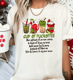 Cup of fuckoffee Grinc Sweatshirt, Grinc Face Sweatshirt, Funny Christmas Shirt, Christmas Coffee Shirt, Xmas Sweatshirt, Christmas Shirt