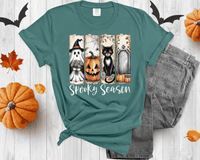 Vintage Halloween Shirt, Spooky Season T-Shirt, Ghost Pumpkin Cat Shirt, Halloween Gift, Stay Spooky Shirt
