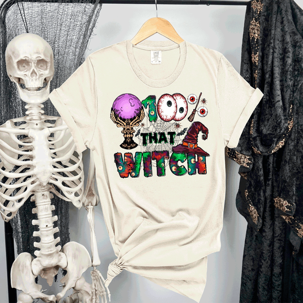 100% That Witch Halloween Comfort Colors Shirt