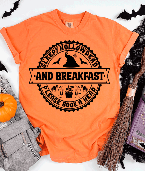 Sleepy Hollow Dead and Breakfast Book a Head comfort colors