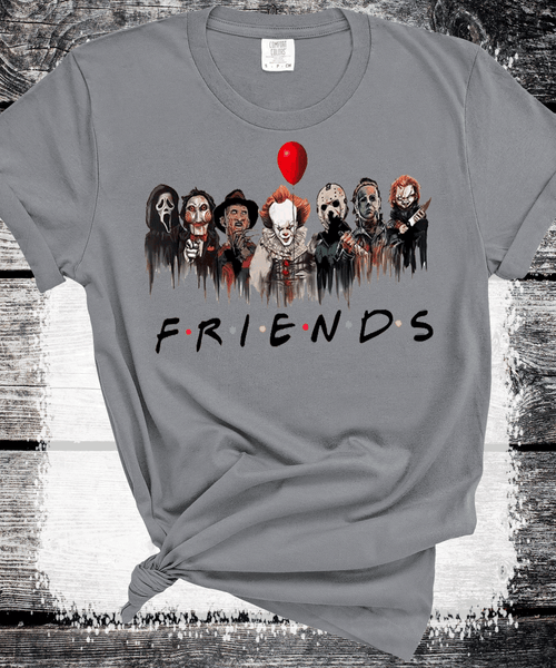 Halloween Shirt Sweatshirt Boutique Horror FRIENDS – Blessed Spooky Mess Texas Hoodie A