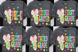 First Grade Pre K Second Third Grade fourth grade Teacher Shirt, Back to School 1st Grade Tee, Teacher Appreciation Gift, Cute Elementary School, Coquette Bow