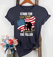 Memorial Day Graphic T-Shirts, Honor our Military, Veterans, Unites States Armed forces Day, Stand for Flag Kneel for fallen