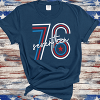 Seventeen 76 Happy 4th of July Freedom Fireworks BBQ Stars, 4th of July Tee, Western Women's Patriotic Shirt, Red White and Blue