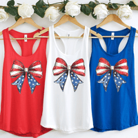 Comfort Colors®  4th of July Shirt, Coquette American Flag Shirt, USA Bow Shirt, 4th of July Tee, Women's Patriotic Shirt, Red White and Blue