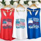 She Loves Jesus And America Too Shirt, Independence Day Shirt, Christian Shirt, 4th of July Shirt, America Retro Shirt, Usa Shirt, USA Flag