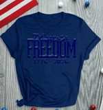 Comfort Colors Freedom PUFF Embossed / 3D 4th of July Independence Day Family, USA 250th Anniversary Shirts, 250 Years of Freedom 1776 - 2026 4th of July