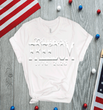 Comfort Colors Freedom PUFF Embossed / 3D 4th of July Independence Day Family, USA 250th Anniversary Shirts, 250 Years of Freedom 1776 - 2026 4th of July