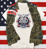 Comfort Colors USA 250th Faux Yarn Anniversary Shirts, 1776–2026 United States of America Eagle Emblem Faux Latch hook image, 1776–2026 USAAnniversary matching family shirts