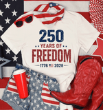 Comfort Colors USA 250th Anniversary Shirts, 250 Years of Freedom 1776 - 2026 4th of July Matching Family