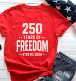 Comfort Colors USA 250th Anniversary Shirts, 250 Years of Freedom 1776 - 2026 4th of July Matching Family