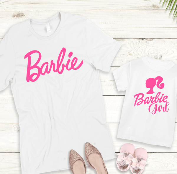 Mommy and Me Barbie Girl, Barbenheimer inspired, 90's Tees, Movie Shirts, Vintage distressed Comfort Color Shirts