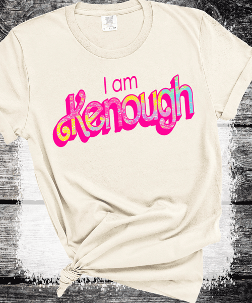 I am Kenough Barbenheimer inspired, 90's Tees, Movie Shirts, Vintage distressed Comfort Color Shirts