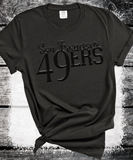 Custom PUFF vinyl 49ers Sweatshirt, Embossed Puff Spirit Wear Sweatshirt, San Francisco 49ers PUFF fan Gear NFL Football Playoff Shirts, 49ers Puff Vinyl Sweatshirts, 3D Embossed Football Gear