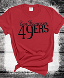 Custom PUFF vinyl 49ers Sweatshirt, Embossed Puff Spirit Wear Sweatshirt, San Francisco 49ers PUFF fan Gear NFL Football Playoff Shirts, 49ers Puff Vinyl Sweatshirts, 3D Embossed Football Gear
