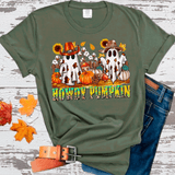 Howdy Pumpkin Cowboy Ghost with Pumpkins Comfort Colors