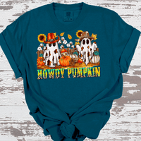 Howdy Pumpkin Cowboy Ghost with Pumpkins Comfort Colors