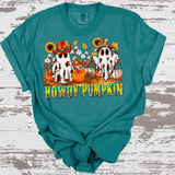 Howdy Pumpkin Cowboy Ghost with Pumpkins Comfort Colors