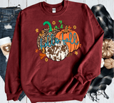 Hello Fall Cow Leopard Pumpkins Comfort Colors