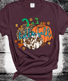 Hello Fall Cow Leopard Pumpkins Comfort Colors