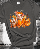 Fall Coffee Pig Pumpkin Comfort Colors